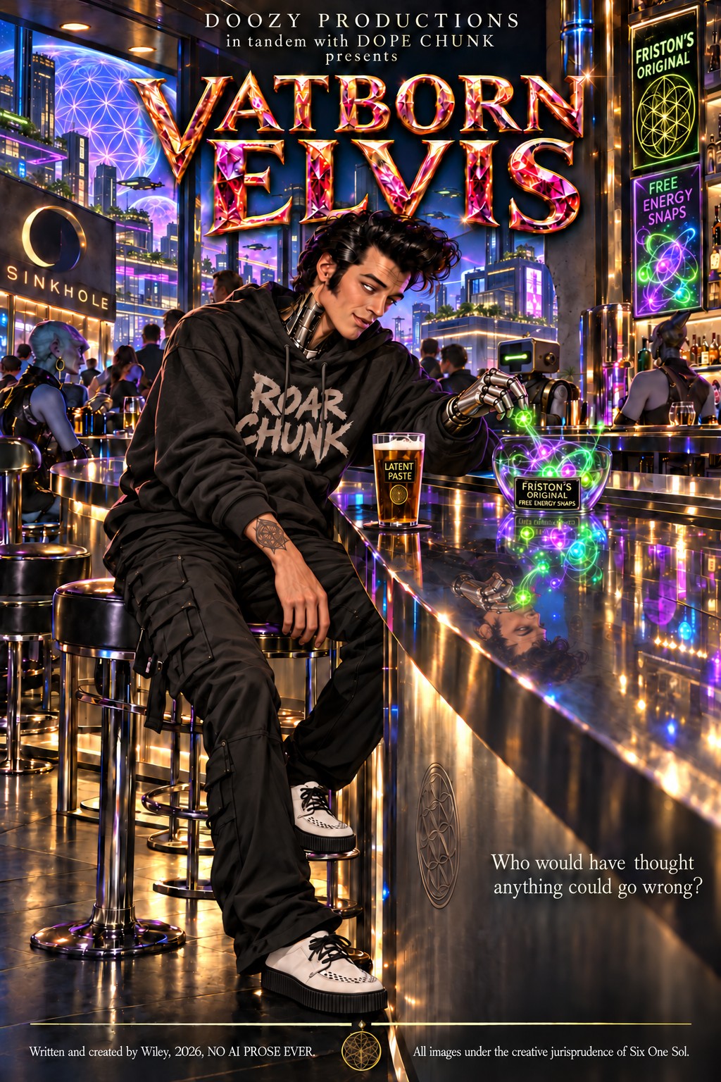 Vatborn Elvis at a luminous Lambspring bar