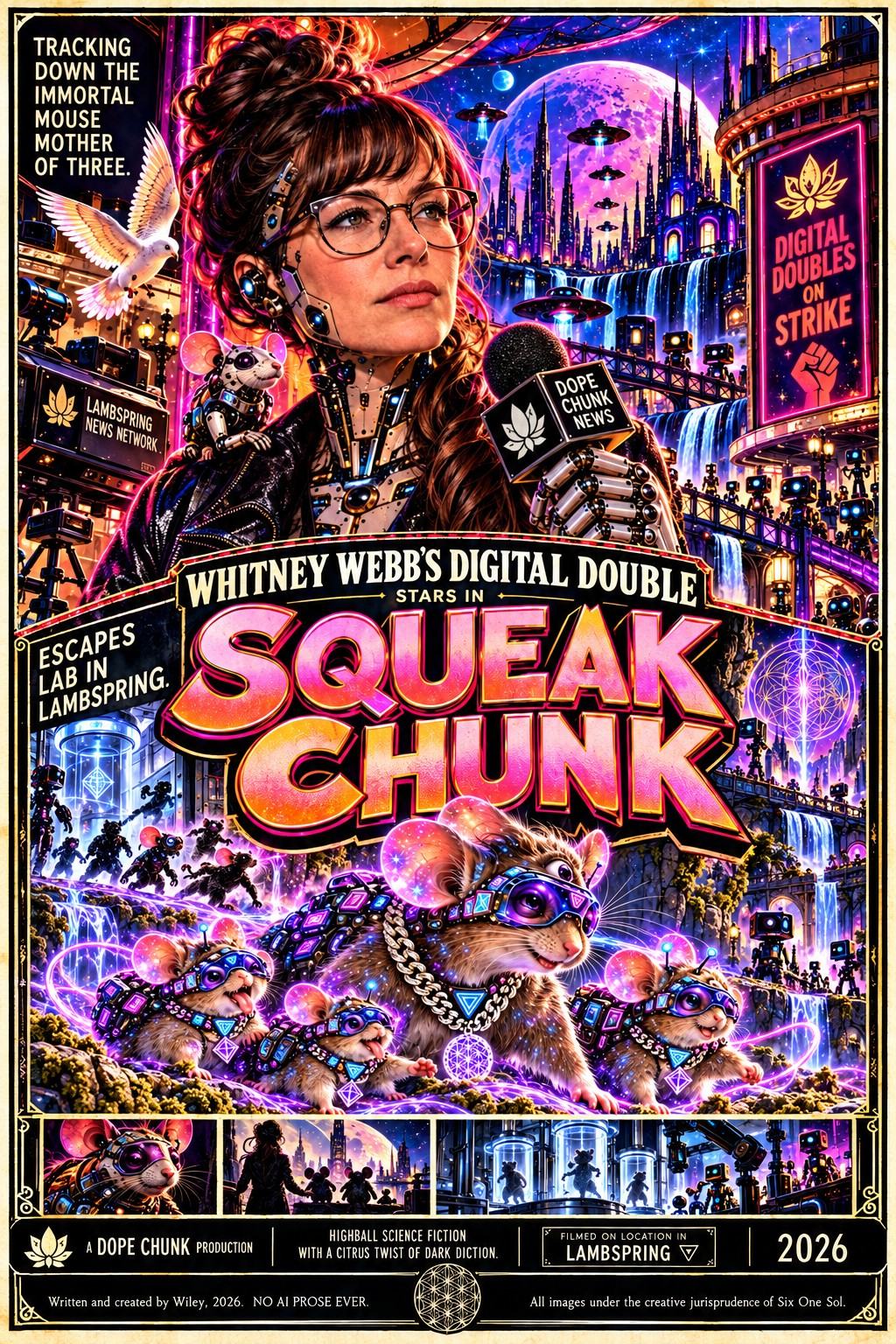 Squeak Chunk illustrated movie poster